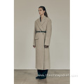 Custom Women Minimalism Pure Color Long Trench Coat